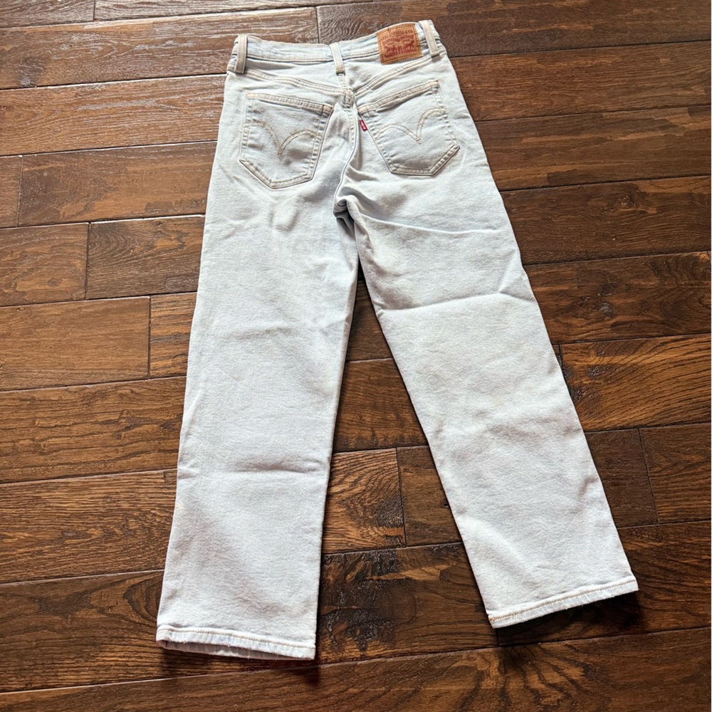 Levi's Light Wash Wide Leg Jeans - Light Blue